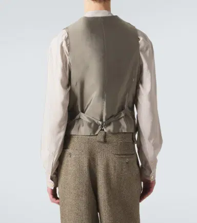 Giorgio Armani Archivio cotton and wool-blend vest | Thumbnail 3 Giorgio Armani Archivio cotton and wool-blend vest | Thumbnail 3