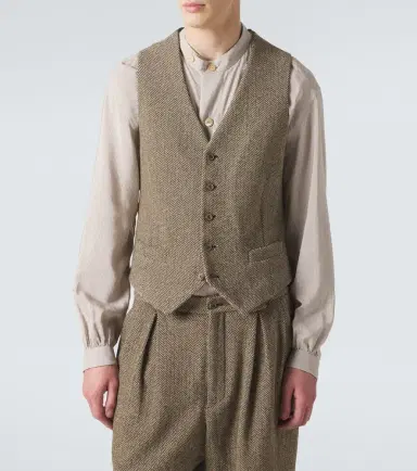 Giorgio Armani Archivio cotton and wool-blend vest | Thumbnail 4 Giorgio Armani Archivio cotton and wool-blend vest | Thumbnail 4