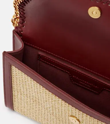 Stella McCartney Falabella raffia-effect wallet on chain | Thumbnail 3