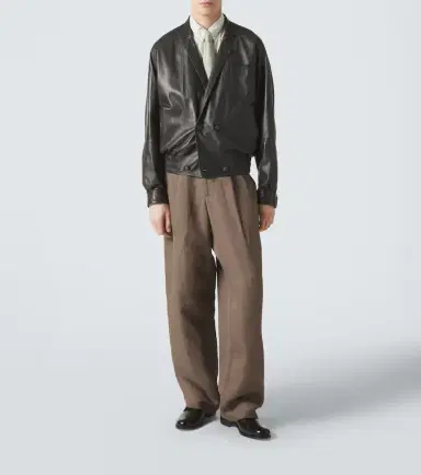 Giorgio Armani Archivio linen-blend straight pants | Thumbnail 2 Giorgio Armani Archivio linen-blend straight pants | Thumbnail 2