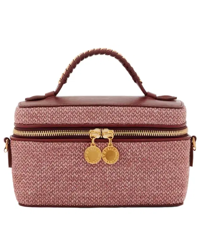 Stella McCartney Falabella raffia-effect vanity bag