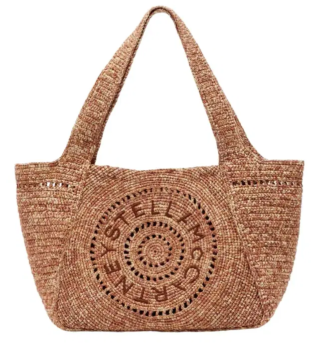 Stella McCartney Logo raffia tote bag