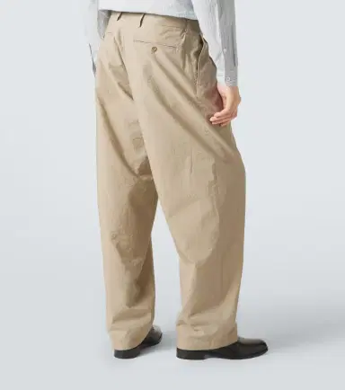 Giorgio Armani Archivio pleated cotton-blend straight pants | Thumbnail 4 Giorgio Armani Archivio pleated cotton-blend straight pants | Thumbnail 4