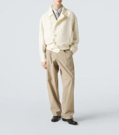 Giorgio Armani Archivio pleated cotton-blend straight pants | Thumbnail 5 Giorgio Armani Archivio pleated cotton-blend straight pants | Thumbnail 5
