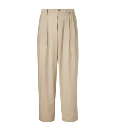 Giorgio Armani Archivio pleated cotton-blend straight pants | Thumbnail 1 Giorgio Armani Archivio pleated cotton-blend straight pants | Thumbnail 1