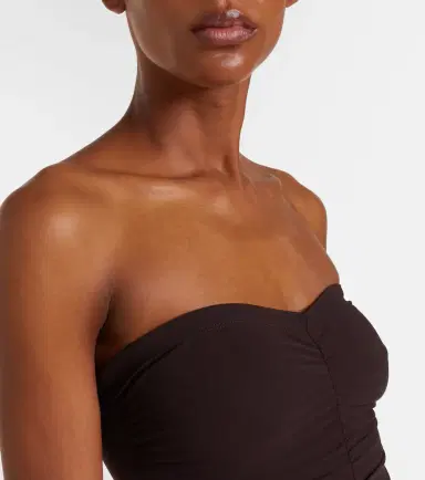 Karla Colletto Ruched bandeau swimsuit | Thumbnail 2