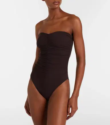 Karla Colletto Ruched bandeau swimsuit | Thumbnail 5