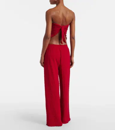 Jade Swim Mika seersucker wide-leg pants | Thumbnail 2