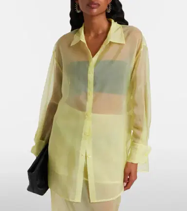 The Frankie Shop Peri sheer silk-blend shirt | Thumbnail 2 The Frankie Shop Peri sheer silk-blend shirt | Thumbnail 2