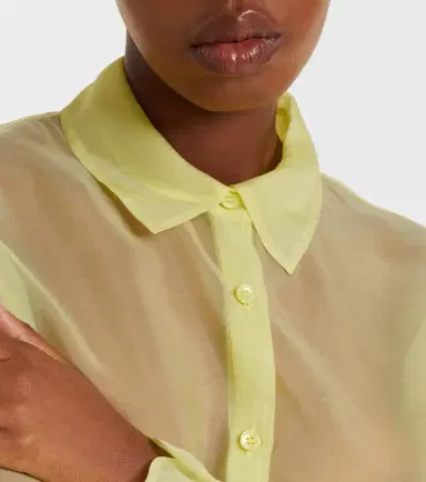 The Frankie Shop Peri sheer silk-blend shirt | Thumbnail 4 The Frankie Shop Peri sheer silk-blend shirt | Thumbnail 4