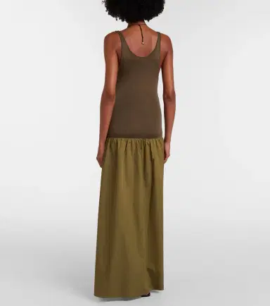 The Frankie Shop Ilya cotton-trimmed maxi dress | Thumbnail 2
