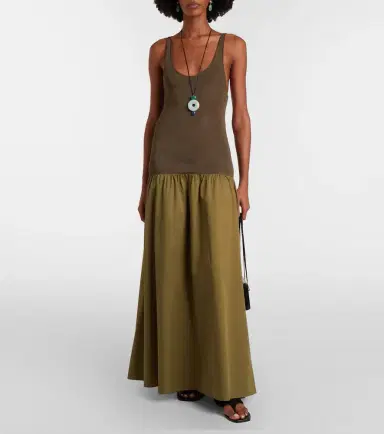 The Frankie Shop Ilya cotton-trimmed maxi dress | Thumbnail 5