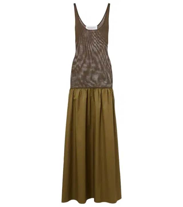 Ilya cotton-trimmed maxi dress