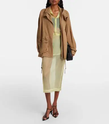 The Frankie Shop Peri sheer silk-blend midi skirt | Thumbnail 4