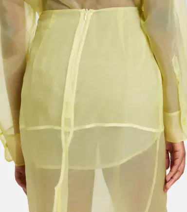 The Frankie Shop Peri sheer silk-blend midi skirt | Thumbnail 5