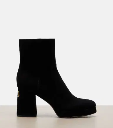 Valentino Garavani Fawcette VLogo suede ankle boots | Thumbnail 4 Valentino Garavani Fawcette VLogo suede ankle boots | Thumbnail 4