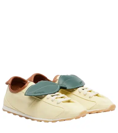 Jacquemus Tennis leather-trimmed canvas sneakers | Thumbnail 1 Jacquemus Tennis leather-trimmed canvas sneakers | Thumbnail 1