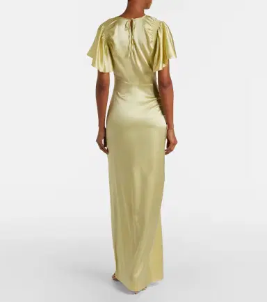 Veronica Beard Huntleigh ruched silk-blend satin gown | Thumbnail 5 Veronica Beard Huntleigh ruched silk-blend satin gown | Thumbnail 5