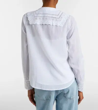 Veronica Beard Clermont broderie anglaise cotton-blend shirt | Thumbnail 2