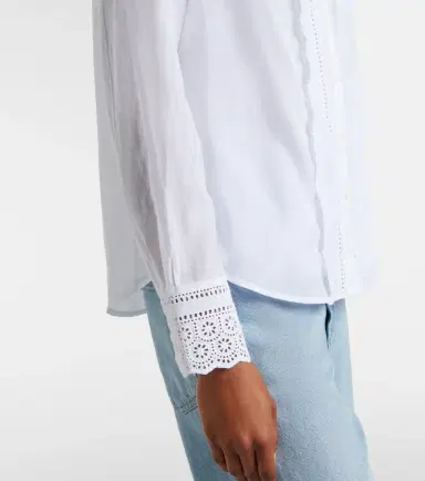 Veronica Beard Clermont broderie anglaise cotton-blend shirt | Thumbnail 6