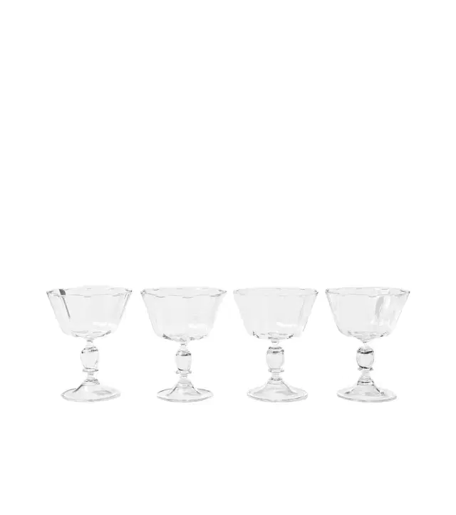 Akua Objects Alban set of 4 champagne coupes