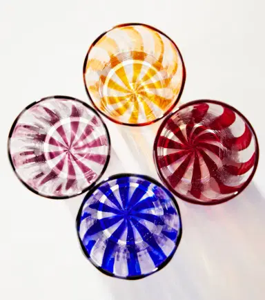 Akua Objects Augusta Large set of 4 striped glasses | Thumbnail 2