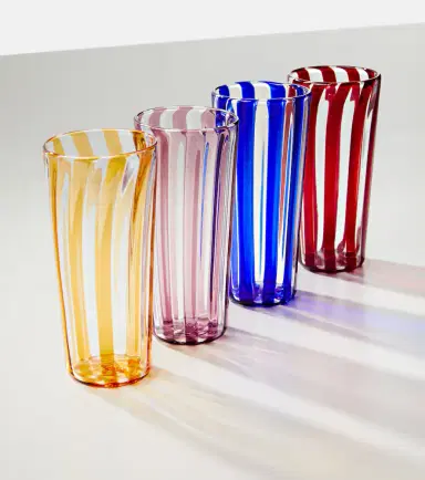 Akua Objects Augusta Large set of 4 striped glasses | Thumbnail 4