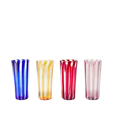 Akua Objects Augusta Large set of 4 striped glasses | Thumbnail 1