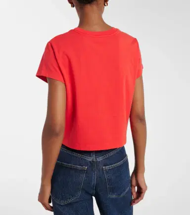 Agolde Adine cropped cotton jersey T-shirt | Thumbnail 2