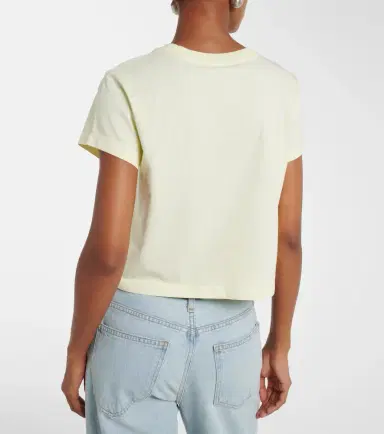 AGOLDE Adine cropped cotton jersey T-shirt | Thumbnail 2