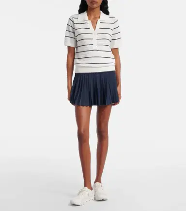 Varley Wren striped cotton-blend polo shirt | Thumbnail 5