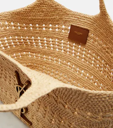 Saint Laurent Icare Medium crochet raffia tote bag | Thumbnail 2