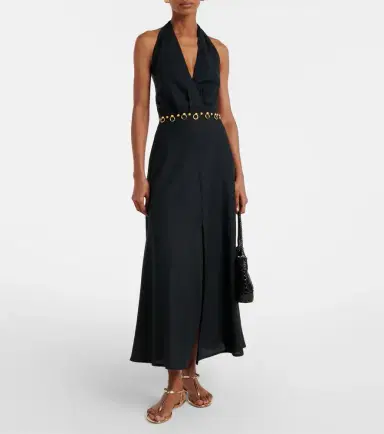 ViX Paula Hermanny Hailey halterneck linen-blend midi dress | Thumbnail 6 ViX Paula Hermanny Hailey halterneck linen-blend midi dress | Thumbnail 6