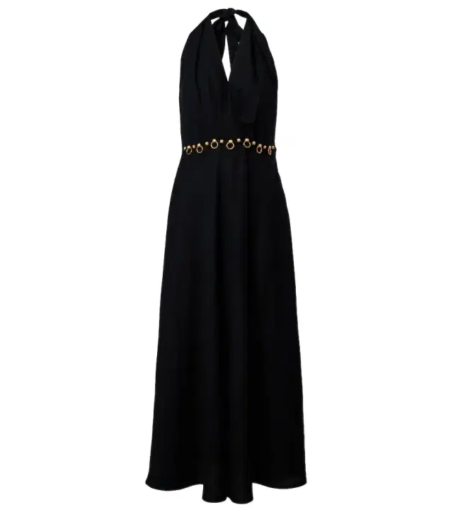 ViX Paula Hermanny Hailey halterneck linen-blend midi dress
