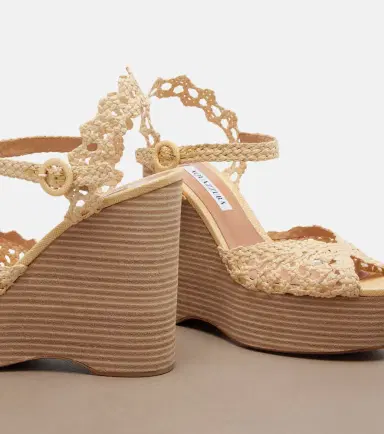 Aquazzura Bossa Nova raffia wedge sandals | Thumbnail 3