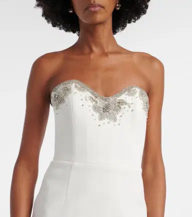 Rebecca Vallance Bridal Melva embellished crêpe gown | Thumbnail 2 Rebecca Vallance Bridal Melva embellished crêpe gown | Thumbnail 2
