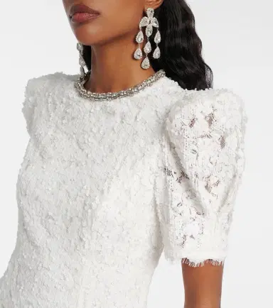 Rebecca Vallance Bridal Dillon embellished lace minidress | Thumbnail 2 Rebecca Vallance Bridal Dillon embellished lace minidress | Thumbnail 2