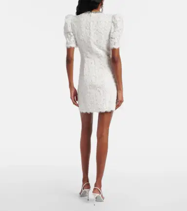 Rebecca Vallance Bridal Dillon embellished lace minidress | Thumbnail 3 Rebecca Vallance Bridal Dillon embellished lace minidress | Thumbnail 3