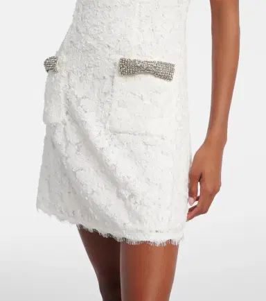 Rebecca Vallance Bridal Dillon embellished lace minidress | Thumbnail 4 Rebecca Vallance Bridal Dillon embellished lace minidress | Thumbnail 4