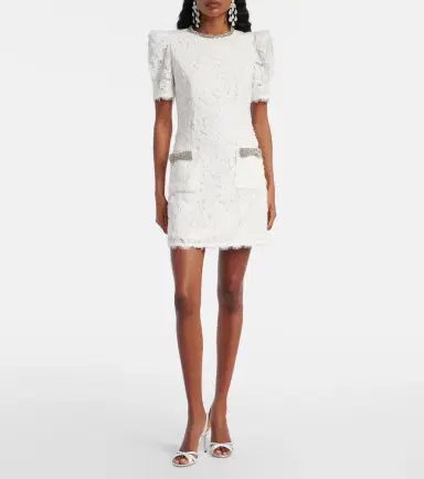 Rebecca Vallance Bridal Dillon embellished lace minidress | Thumbnail 5 Rebecca Vallance Bridal Dillon embellished lace minidress | Thumbnail 5