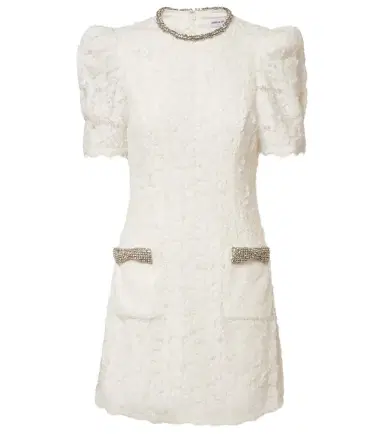 Rebecca Vallance Bridal Dillon embellished lace minidress | Thumbnail 1 Rebecca Vallance Bridal Dillon embellished lace minidress | Thumbnail 1