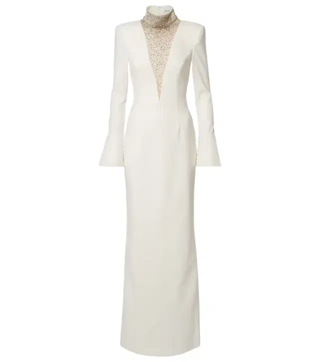 Bridal Melva embellished crêpe gown