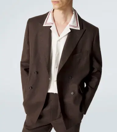 Bode Double-breasted linen blazer | Thumbnail 4 Bode Double-breasted linen blazer | Thumbnail 4