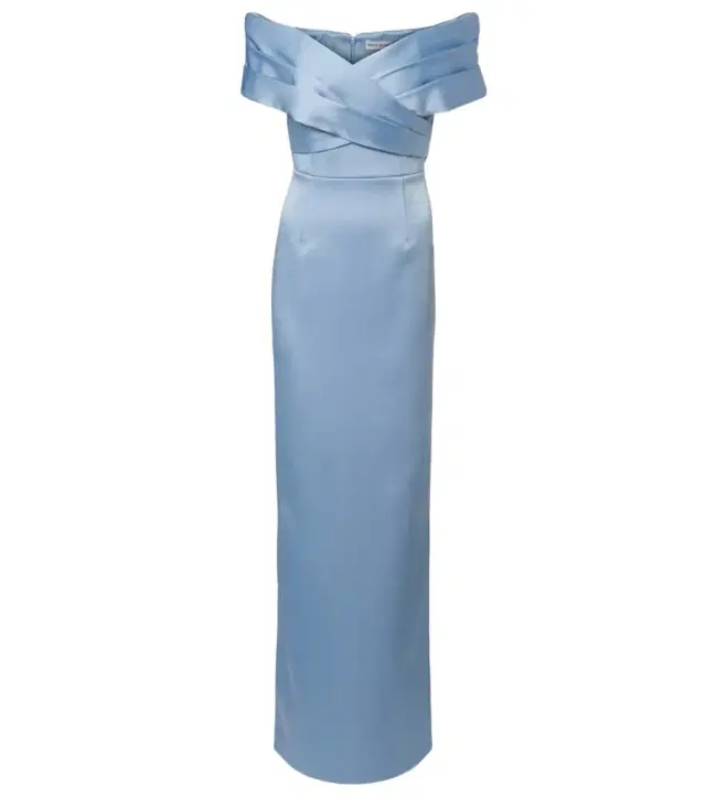 Kai off-shoulder satin gown