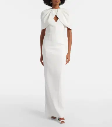 Rebecca Vallance Bridal Cameron caped crêpe gown | Thumbnail 2 Rebecca Vallance Bridal Cameron caped crêpe gown | Thumbnail 2