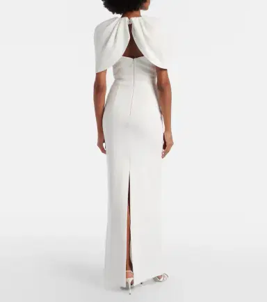 Rebecca Vallance Bridal Cameron caped crêpe gown | Thumbnail 4 Rebecca Vallance Bridal Cameron caped crêpe gown | Thumbnail 4