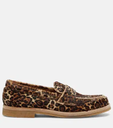 Golden Goose Jerry leopard-print calf hair penny loafers | Thumbnail 3