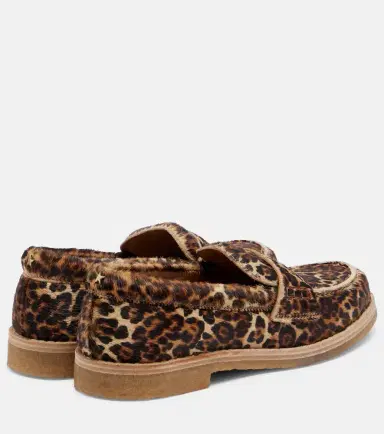 Golden Goose Jerry leopard-print calf hair penny loafers | Thumbnail 4