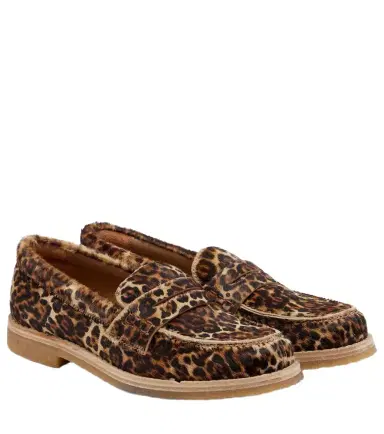 Golden Goose Jerry leopard-print calf hair penny loafers | Thumbnail 1