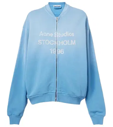 Acne Studios Oversized cotton-blend zip-up sweatshirt | Thumbnail 1